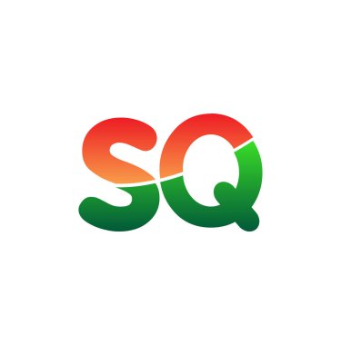 İlk harf SQ Logosu Küçük Harf, renkli logotip Modern ve Basit Logo Tasarımı.