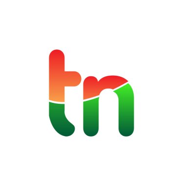 İlk Harf TN Logosu Küçük Harf, Renkli Logotype Modern ve Basit Logo Tasarımı.