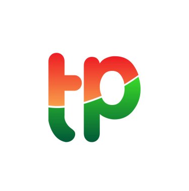 İlk Harf TP Logosu Küçük Harf, Renkli Logotype Modern ve Basit Logo Tasarımı.