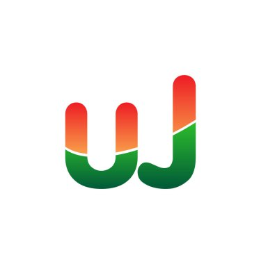 İlk Harf UJ Logo Küçük Logo, Renkli Logotype Modern ve Basit Logo Tasarımı.
