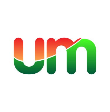 İlk Harf UM Logosu Küçük Harf, Renkli Logotype Modern ve Basit Logo Tasarımı.