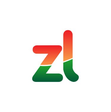 İlk Harf ZL Logosu Küçük Harf, Renkli Logotype Modern ve Basit Logo Tasarımı.