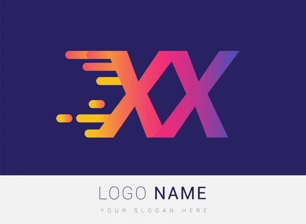 Harf Hız Logo Tasarım Şablonu Logotype Şirket Adı Şirket Kimliği — Stok Vektör