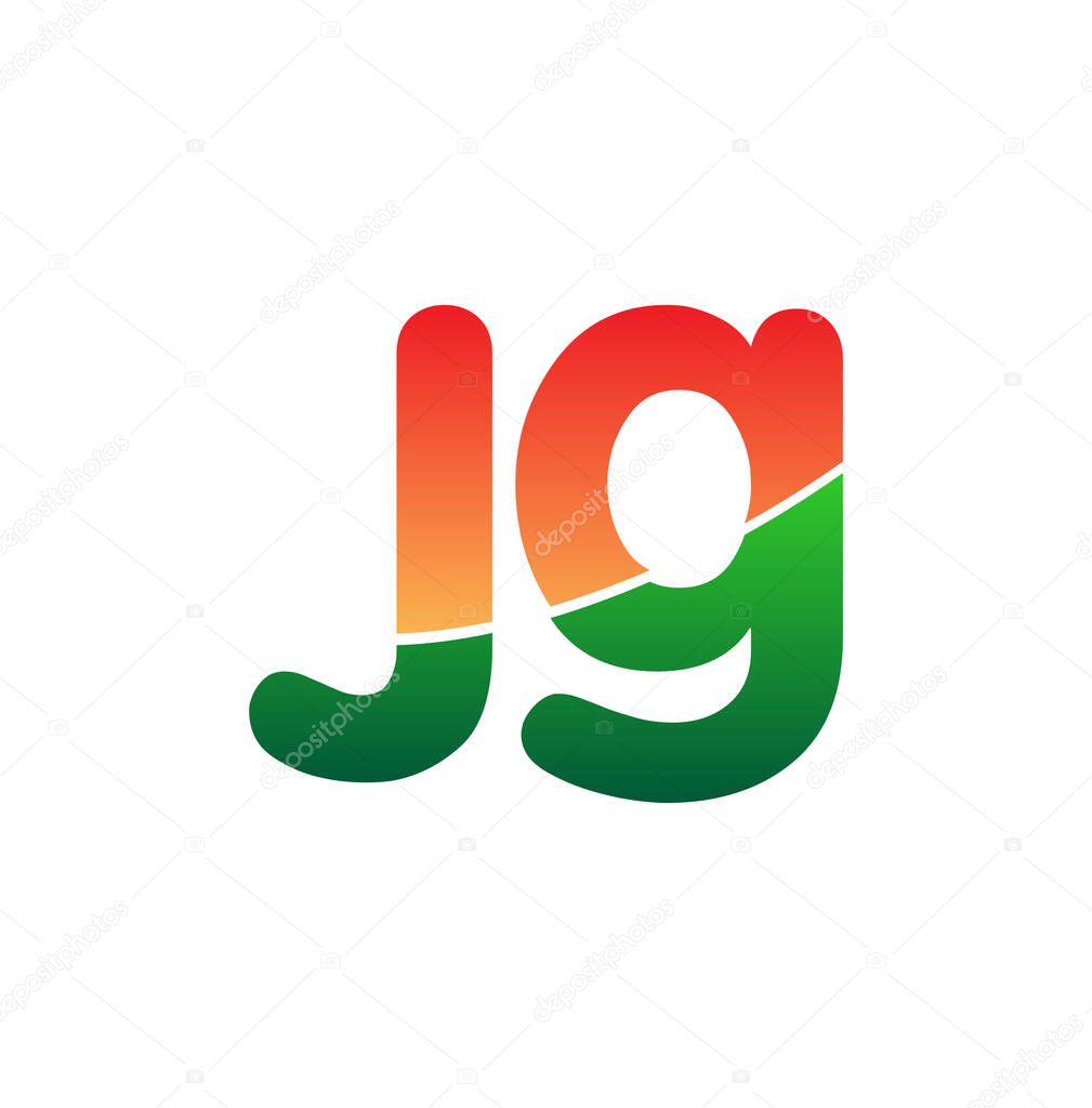 Initial Letter Jg Logo Lowercase Colorful Logotype Modern And Simple Logo Design Larastock