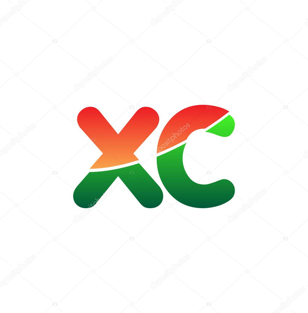 Initial Letter XC Logo Lowercase, colorful logotype Modern and Simple Logo Design.