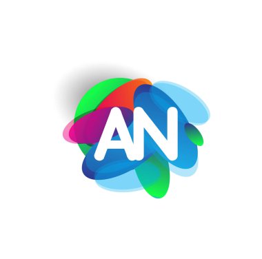 Renkli arka planı olan A harfi logosu, yaratıcı endüstri, web, iş ve şirket için harf kombinasyonu tasarımı.