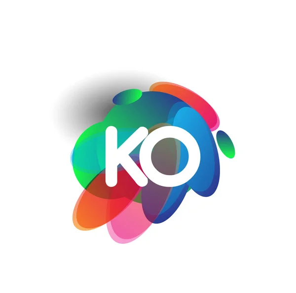 Renkli Arkaplanı Olan Harf Nakavt Logosu Yaratıcı Endüstri Web Şirket — Stok Vektör