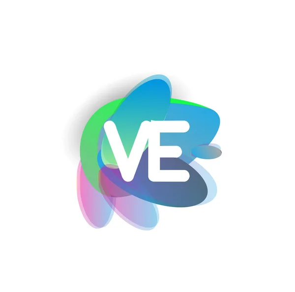 Logo Literowe Kolorowym Tłem Logo Kombinacji Liter Dla Branży Twórczej — Wektor stockowy