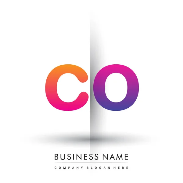 Oorspronkelijk Logo Kleine Letter Oranje Magenta Creatief Logotype Concept — Stockvector