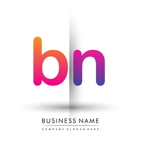 Initiales Logo Kleinbuchstabe Orange Und Magenta Kreatives Logotyp Konzept — Stockvektor