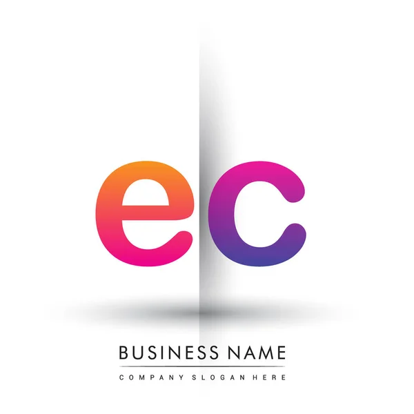 Logo Initial Lettre Minuscule Orange Magenta Logo Créatif Concept — Image vectorielle