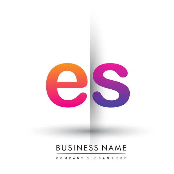 Initial Logo Lowercase Letter Orange Magenta Creative Logotype Concept — Stock Vector