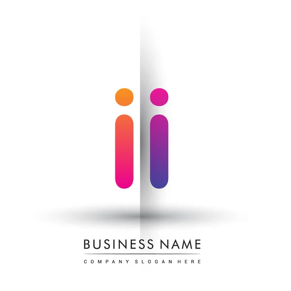 Logo Inicial Letra Minúscula Laranja Magenta Conceito Logótipo Criativo —  Vetores de Stock