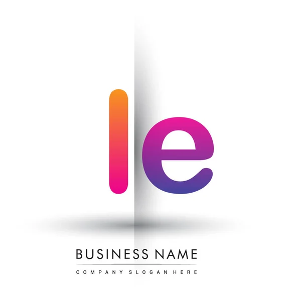 Logotipo Inicial Letra Minúscula Laranja Magenta Conceito Logótipo Criativo — Vetor de Stock