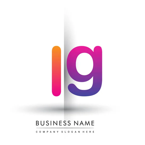 Oorspronkelijk Logo Kleine Letters Oranje Magenta Creatief Logotype Concept — Stockvector