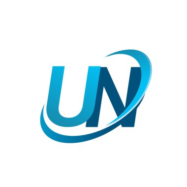 İlk harf BM logotip şirketinin adı Blue Swoosh tasarım konsepti. iş ve şirket kimliği için vektör logosu.