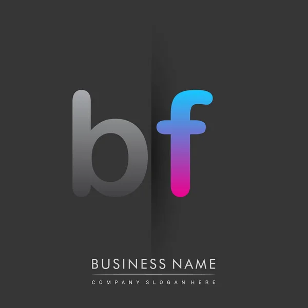 Počáteční Logo Malá Písmena Šedá Modrá Růžová Kreativní Logotypový Koncept — Stockový vektor