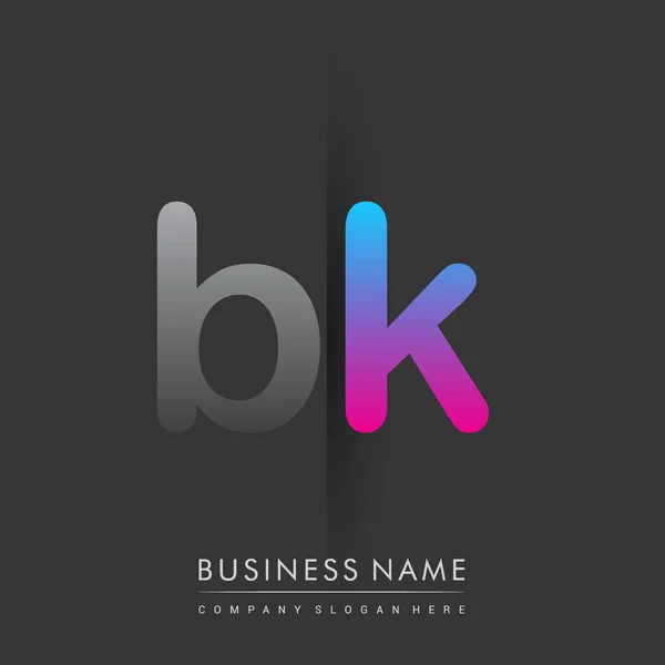 Anfangslogo Kleinbuchstaben Den Farben Grau Und Blau Rosa Kreatives Logotypenkonzept — Stockvektor
