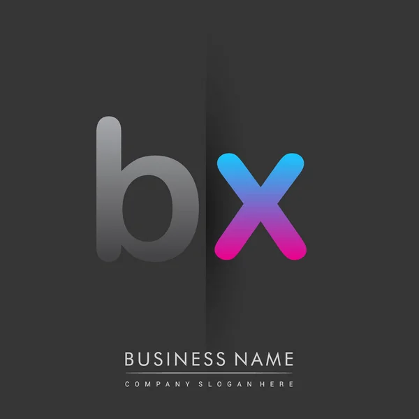 Oorspronkelijk Logo Kleine Letter Gekleurd Grijs Blauw Roze Creatief Logotype — Stockvector