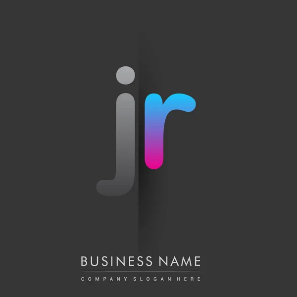 Oorspronkelijk Logo Kleine Letter Gekleurd Grijs Blauw Roze Creatief Logotype — Stockvector