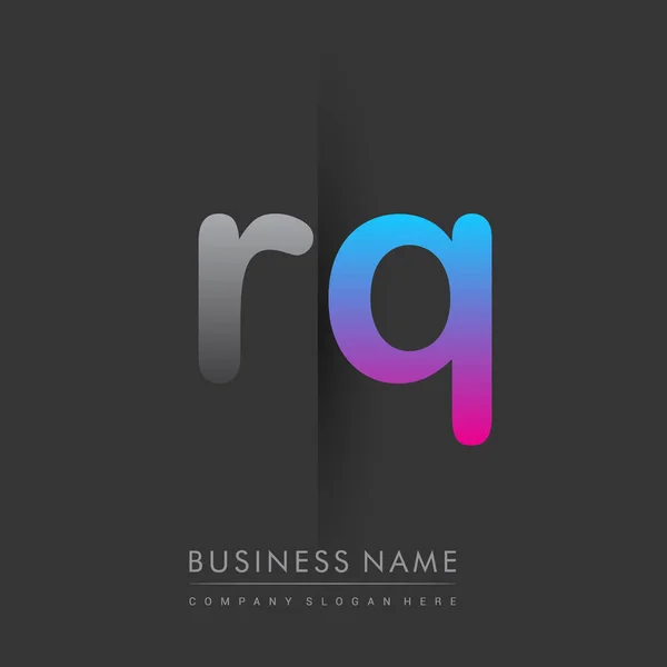 Oorspronkelijk Logo Kleine Letter Gekleurd Grijs Blauw Roze Creatief Logotype — Stockvector