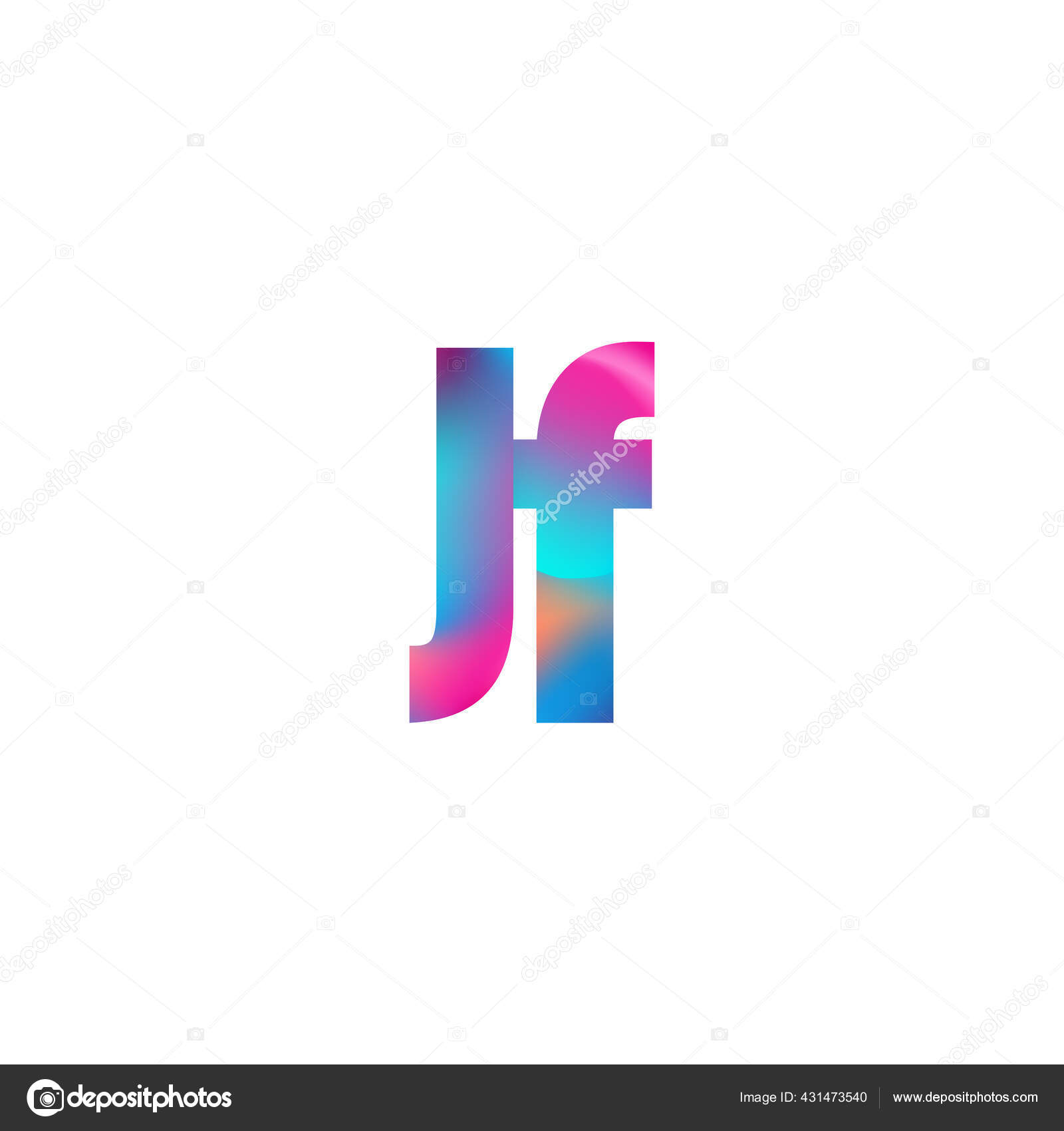 初期の手紙Jfロゴ小文字カラフルなデザイン 現代的でシンプルなロゴデザイン ストックベクター ©wikaGrahic 431473540, image size:1600x1700