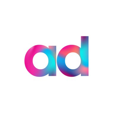 İlk Harf AD Logosu Küçük Renkli Tasarım, Modern ve Basit Logo Tasarımı.