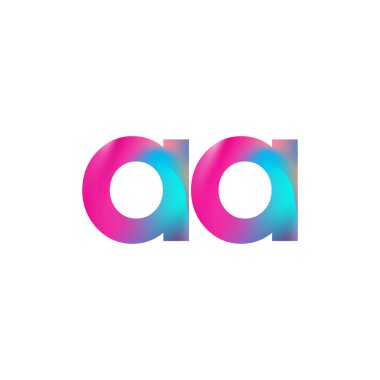 İlk Harf AA Logo Renkli Tasarım, Modern ve Basit Logo Tasarımı.