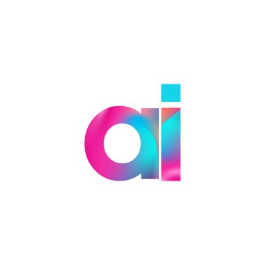 İlk Harf AI Logosu Küçük Renkli Tasarım, Modern ve Basit Logo Tasarımı.