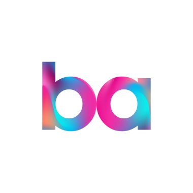 İlk Harf BA Logo Renkli Tasarım, Modern ve Basit Logo Tasarımı.