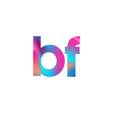 İlk Harf BF Logosu Küçük Renkli Tasarım, Modern ve Basit Logo Tasarımı.