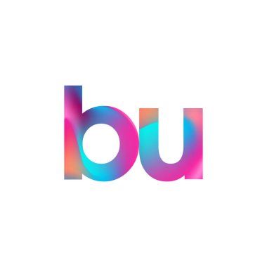 İlk Harf BU Logo Küçük Renkli Tasarım, Modern ve Basit Logo Tasarımı.