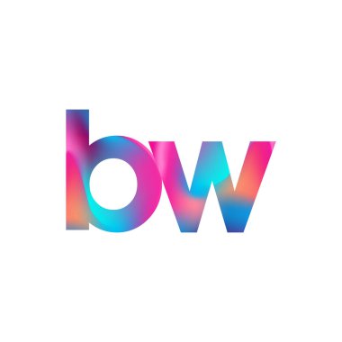 İlk Harf BW Logo Küçük Renkli Tasarım, Modern ve Basit Logo Tasarımı.