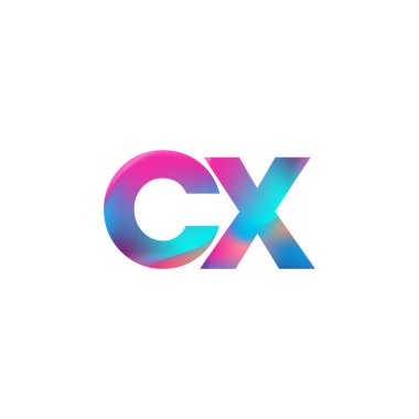 İlk Harf CX Logosu Küçük Renkli Tasarım, Modern ve Basit Logo Tasarımı.