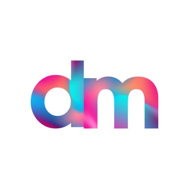 İlk Harf DM Logosu Küçük Renkli Tasarım, Modern ve Basit Logo Tasarımı.