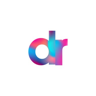 İlk Harf DR Logosu Küçük Renkli Tasarım, Modern ve Basit Logo Tasarımı.