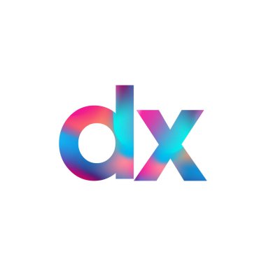 İlk Harf DX Logosu Küçük Renkli Tasarım, Modern ve Basit Logo Tasarımı.