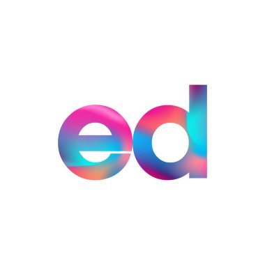 İlk Harf ED Logo Küçük Renkli Tasarım, Modern ve Basit Logo Tasarımı.