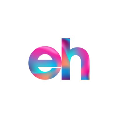 İlk Harf EH Logosu Küçük Renkli Tasarım, Modern ve Basit Logo Tasarımı.