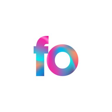 İlk Harf Fo Logosu Küçük Renkli Tasarım, Modern ve Basit Logo Tasarımı.