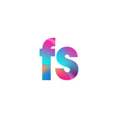 İlk Harf FS Logosu Küçük Renkli Tasarım, Modern ve Basit Logo Tasarımı.
