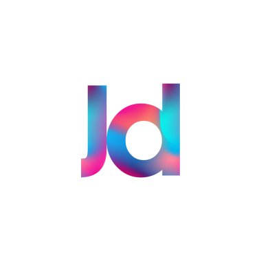 İlk Harf JD Logo Küçük Renkli Tasarım, Modern ve Basit Logo Tasarımı.