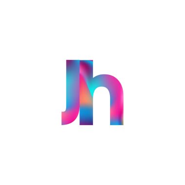 İlk Harf JH Logosu Küçük Renkli Tasarım, Modern ve Basit Logo Tasarımı.