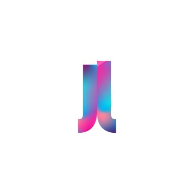 İlk Harf JL Logosu Küçük Renkli Tasarım, Modern ve Basit Logo Tasarımı.