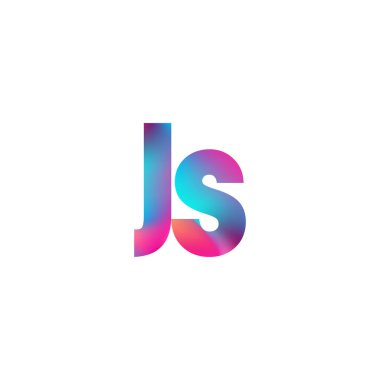 İlk Harf JS Logo Renkli Tasarım, Modern ve Basit Logo Tasarımı.