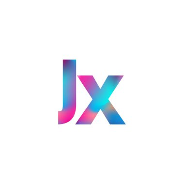 İlk Harf JX Logo Küçük Renkli Tasarım, Modern ve Basit Logo Tasarımı.
