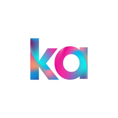 İlk Harf KA Logo Küçük Renkli Tasarım, Modern ve Basit Logo Tasarımı.