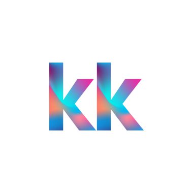 Başlangıç Harfi KK Logosu Küçük Renkli Tasarım, Modern ve Basit Logo Tasarımı.