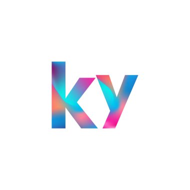 İlk Harf KY Logo Küçük Renkli Tasarım, Modern ve Basit Logo Tasarımı.