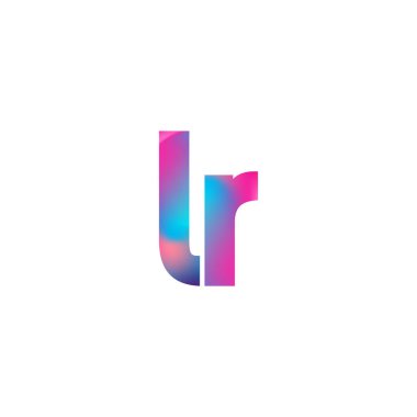 İlk Harf LR Logosu Küçük Renkli Tasarım, Modern ve Basit Logo Tasarımı.